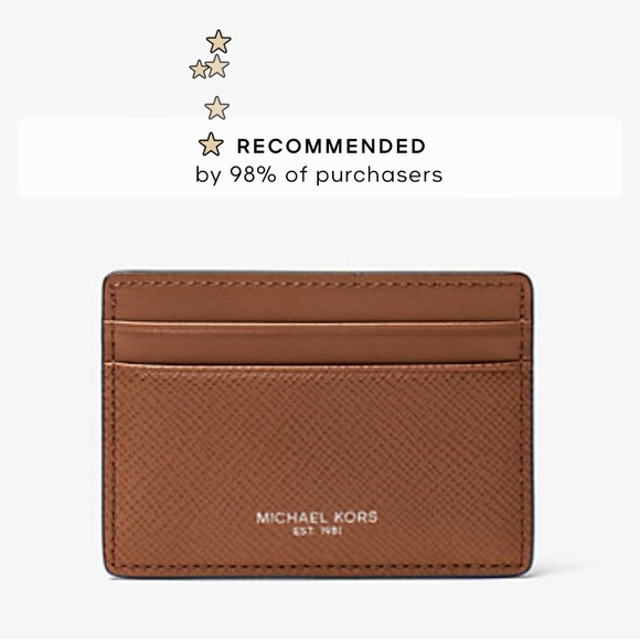 Michael Kors Harrison Leather Card Case - Picture 3 of 5